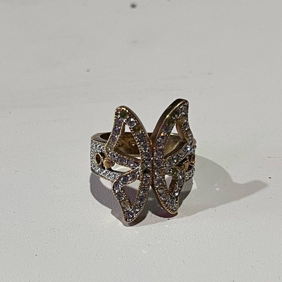 Avant Garde Butterfly Rhinestone Ring by Avon - Picture 2 of 7